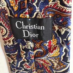CHRISTIAN DIOR Paisley Patterned Tie Multicolor Vintage